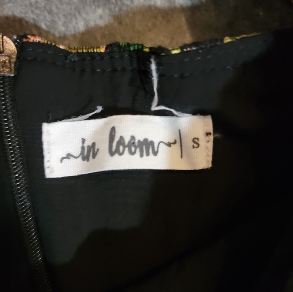 In loom dress small puff sleeve tapestry mini - Picture 4 of 4